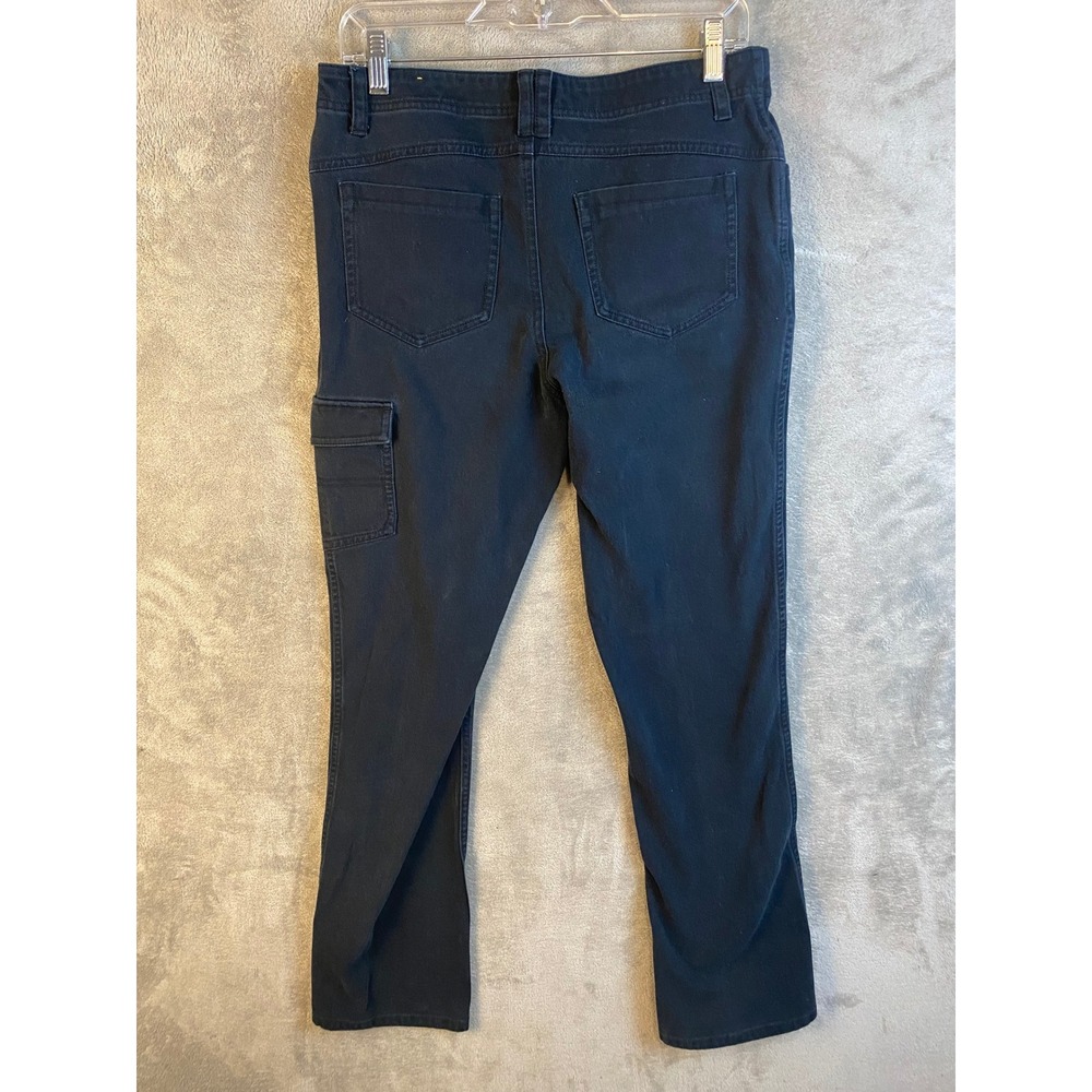Cabela's Cargo Pants Women 8 Straight Leg Black Side Pocket EUC - Picture 7 of 8